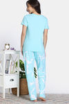 Zivame Floral Hush Knit Cotton Pyjama Set - Island Paradise — thumbnail 4